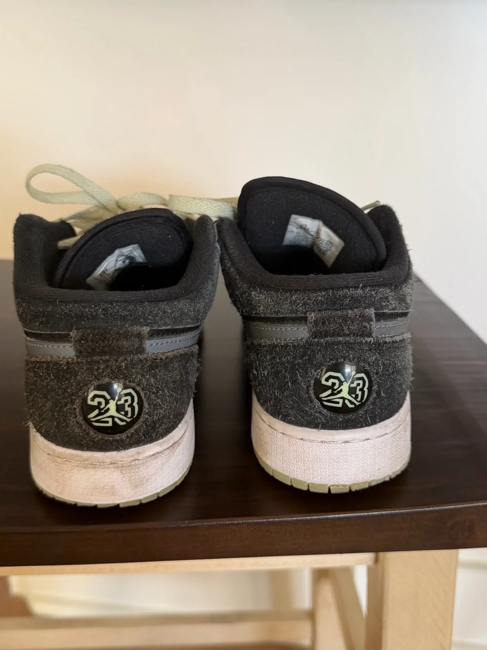 Jordan Kids' Low Top Sneakers - Black with Volt Accent